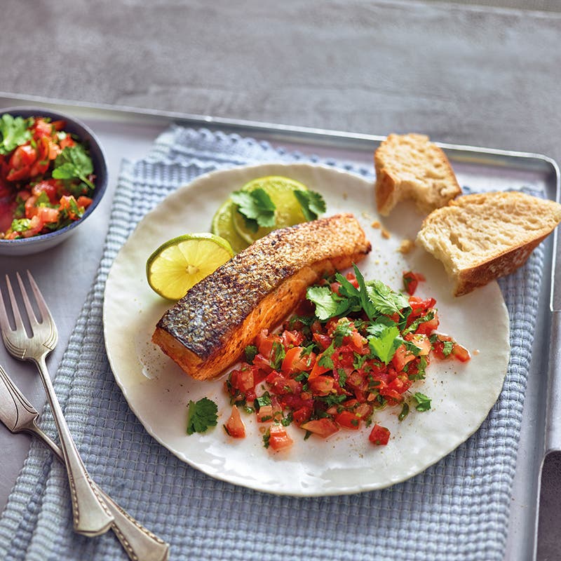 ViktVäktarna - Grillad lax med het tomatsalsa