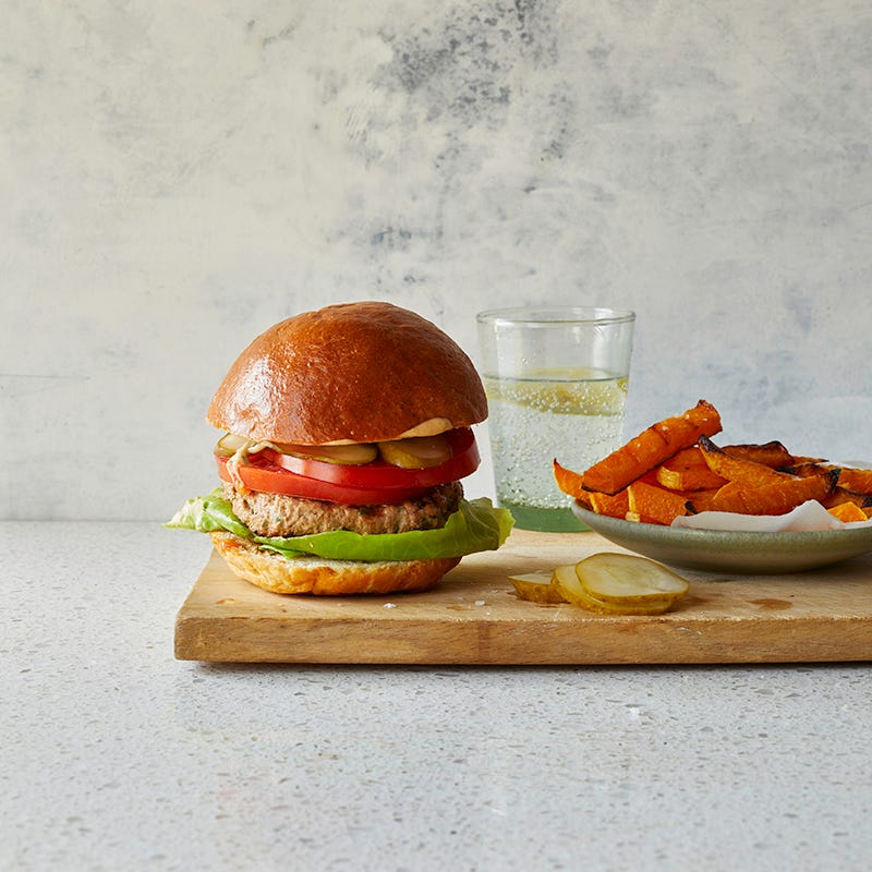 ViktVäktarna - Kalkonburgare med pumpapommes