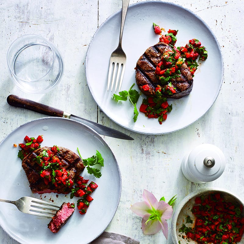 ViktVäktarna - Oxfilé med grillad paprikasalsa