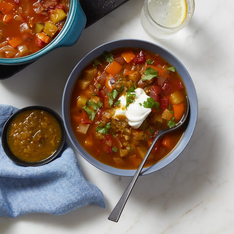 Photo of Mexican vegetable soup with salsa verde by WW