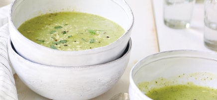 Creamy zucchini-tarragon soup by Daphne Oz
