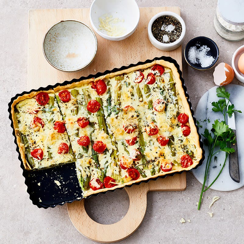 Spargel-Tomaten-Quiche