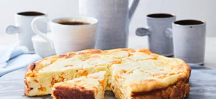 Quarkkuchen ohne Boden mit Mandarinen