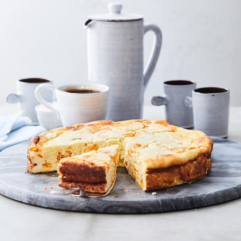 Quarkkuchen ohne Boden mit Mandarinen