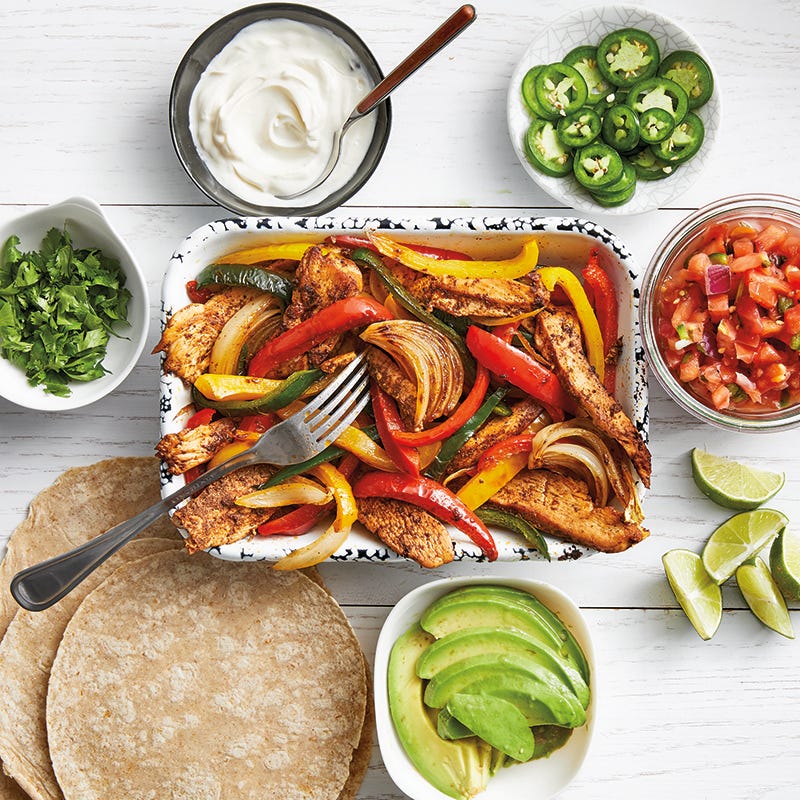 Sheet-Pan Chicken Fajitas with the Works