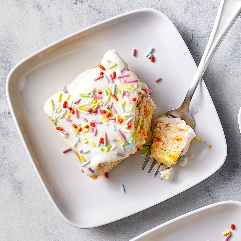 Vegan, gluten-free funfetti snack cake