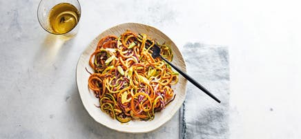 Satay vegetable noodles