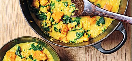 Butternut squash & kale curry