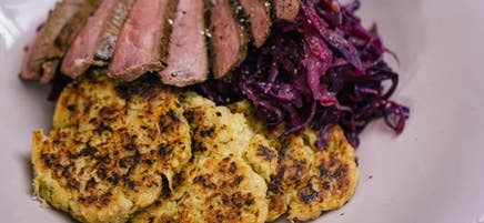 Magret de canard et galettes de pommes de terre et salsifis