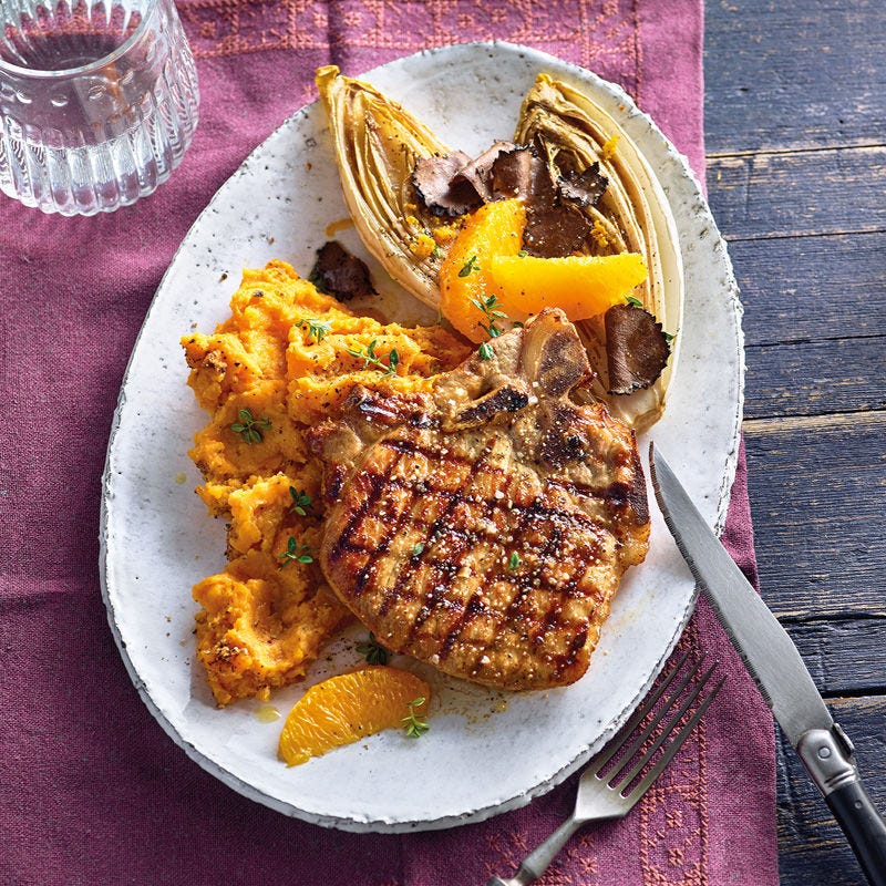 Kotelett mit getrüffeltem Chicorée