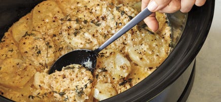 Scalloped potatoes with thyme