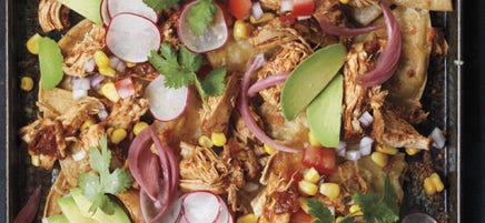 Piled-high chicken nachos