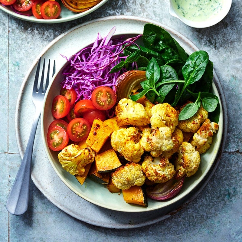 Roasted veggie Buddha bowl