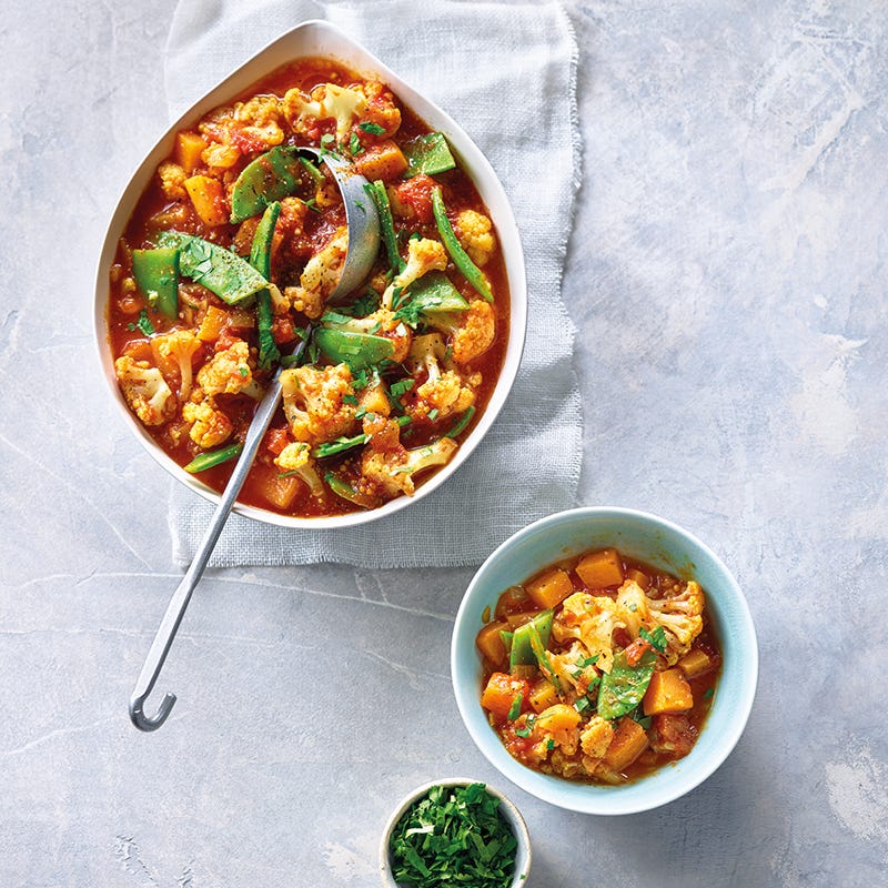 Foto van Zoete aardappel-bloemkoolcurry door WW