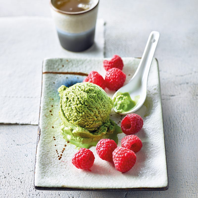 Foto van Matcha-vanille-ijs door WW