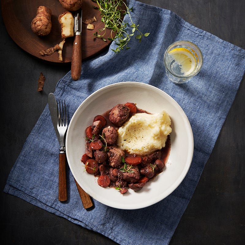 ViktVäktarna - Coq au vin med kycklingbullar