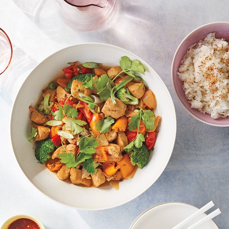 Slow-cooker Szechuan chicken and broccoli