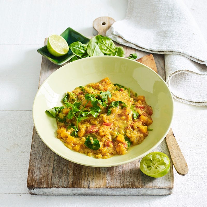 Slow-cooker lentil and vegetable dahl