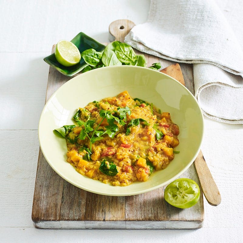 Slow-cooker lentil and vegetable dahl