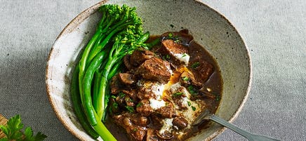 Slow-cooked beef stroganoff