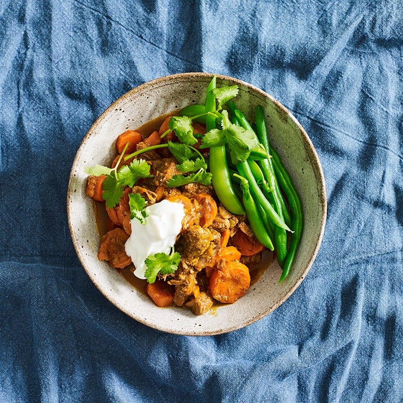 Slow-cooker lamb korma