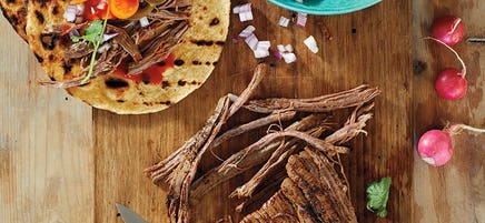 Slow-cooked steak tacos