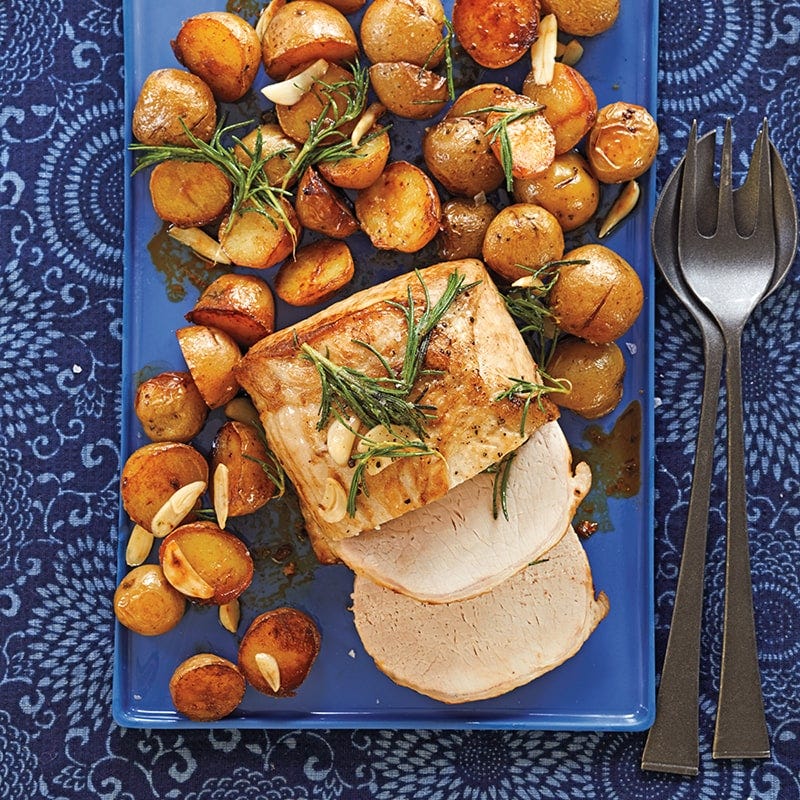 Slow-cooker rosemary-garlic pork roast