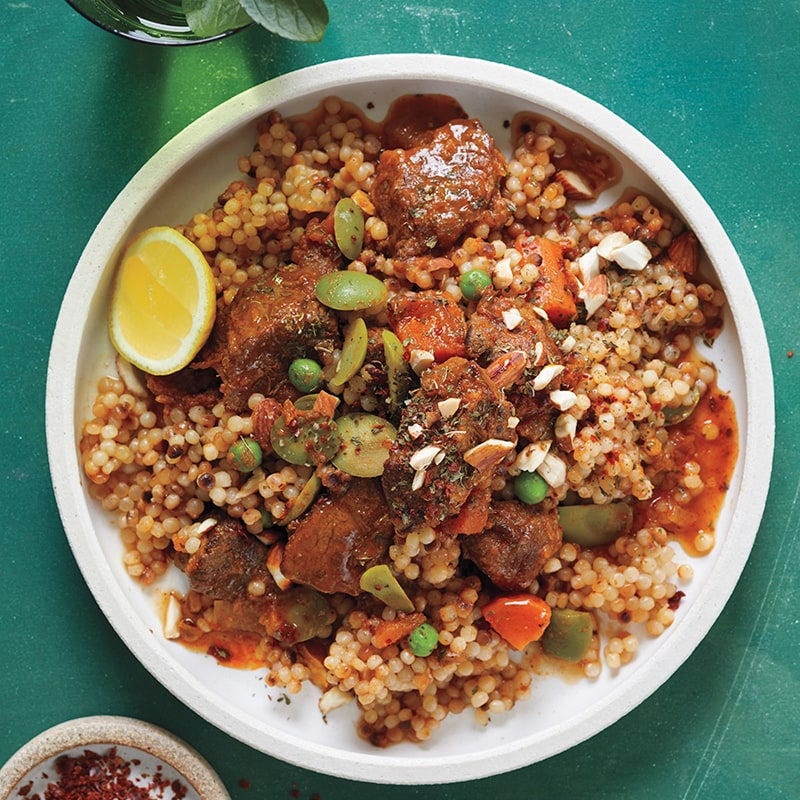 Slow-cooker lamb tagine with lemon and olives