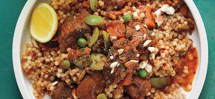 Slow cooker lamb tagine with lemon and olives