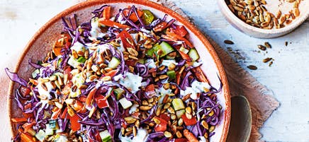 Red cabbage slaw