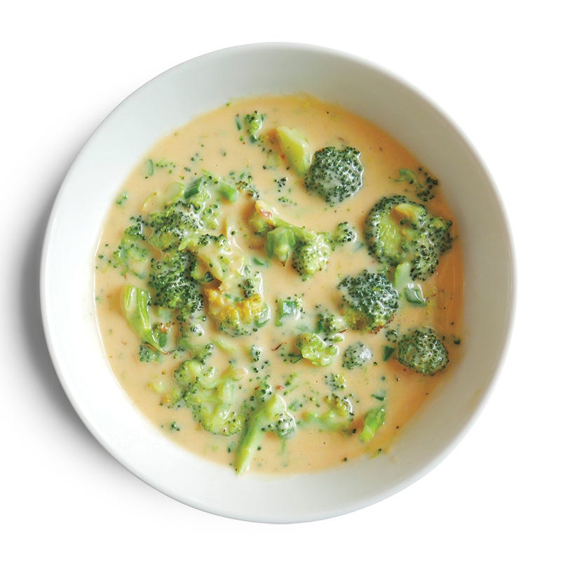 Speedy broccoli-cheddar soup