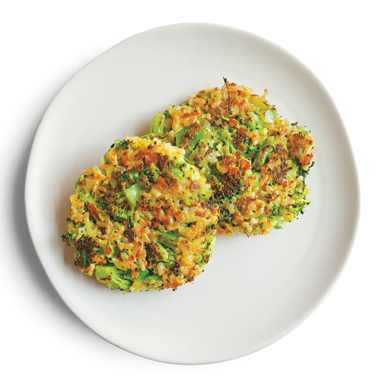 Broccoli-rice cakes
