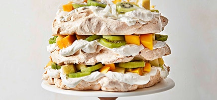 Tropical pavlova layer cake
