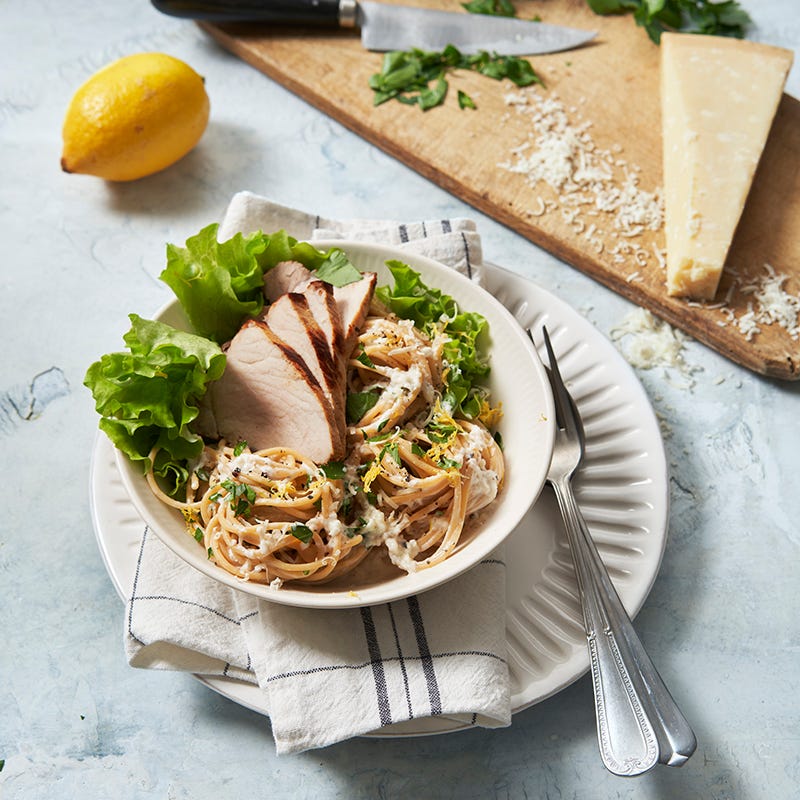 ViktVäktarna - Citronfilé i ugn med parmesanspaghetti