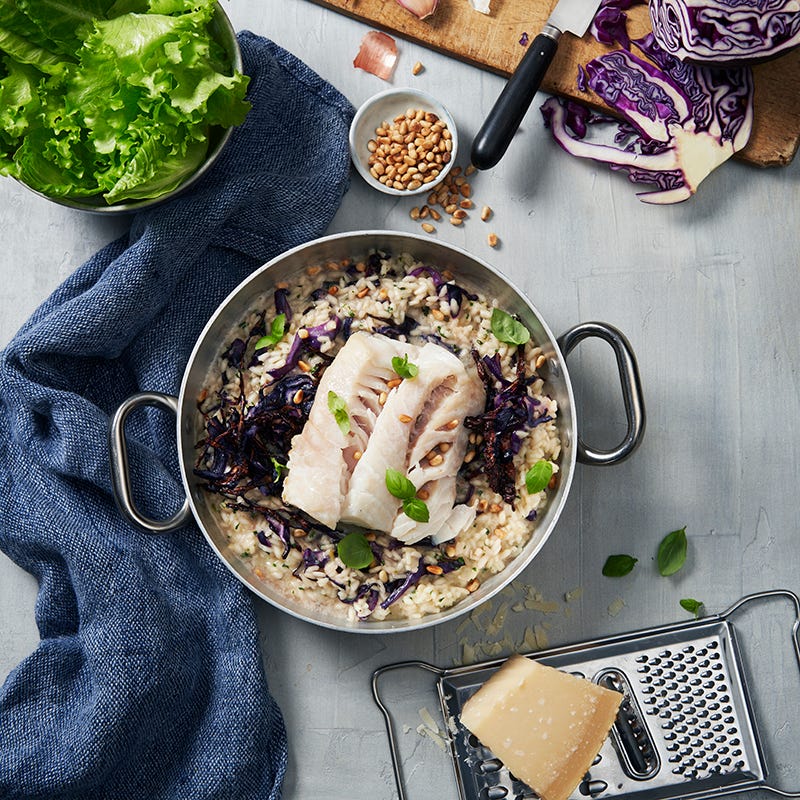 ViktVäktarna - Rimmad torsk med rödkålsrisotto