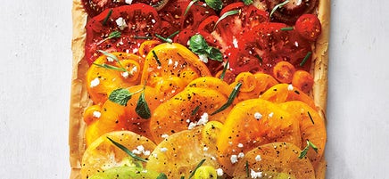 Tomato, feta & fresh herb tart