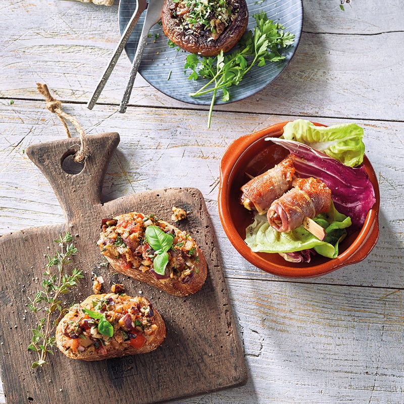 Foto van Bruschetta met aubergine door WW
