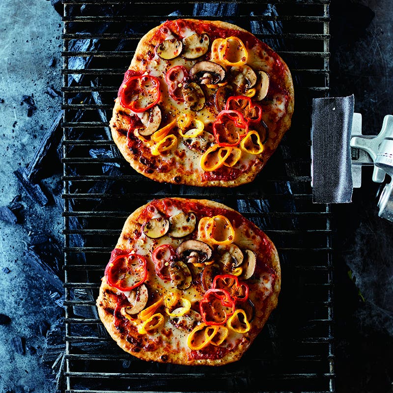 ViktVäktarna - Grillad pizza med svamp och paprika