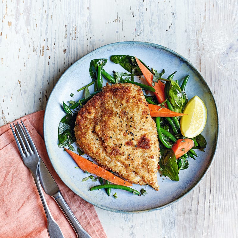 Photo of Crispy chicken cutlets with tarragon butter vegetables by WW