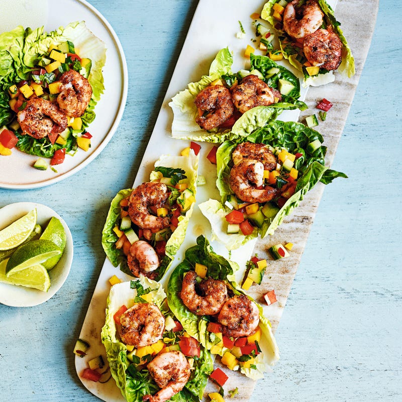 Photo of Salt & pepper prawn salad with mango salsa by WW