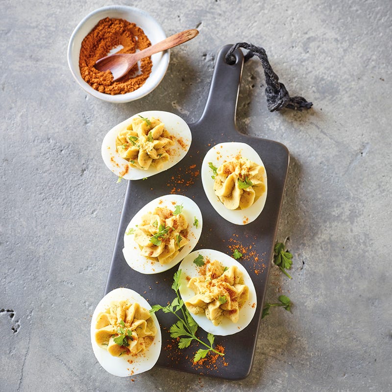 Foto van Gevulde eieren met kikkererwtencrème door WW