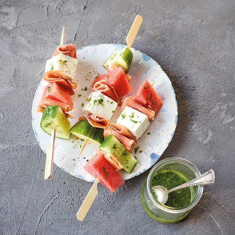 Foto van Fruitige feta-hamspiesjes door WW
