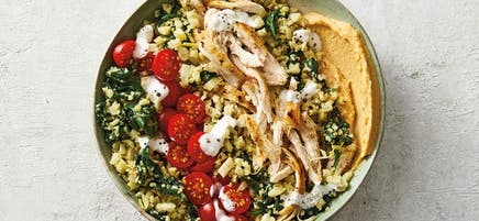 Bol de poulet à la grecque