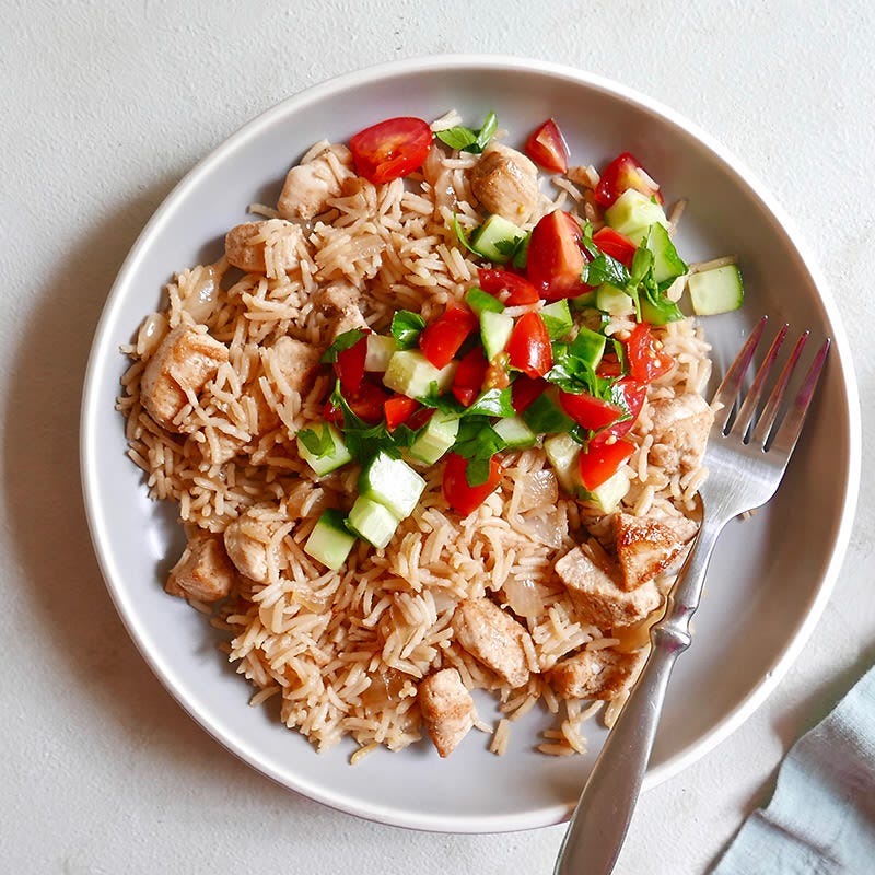 Photo de Poulet et riz à la coriandre tout-en-un par WW