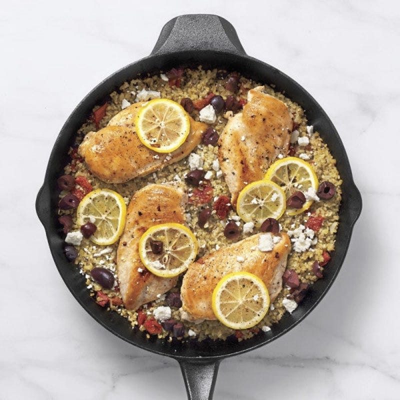 Photo of One-Pot Greek Chicken Freekeh Skillet by WW