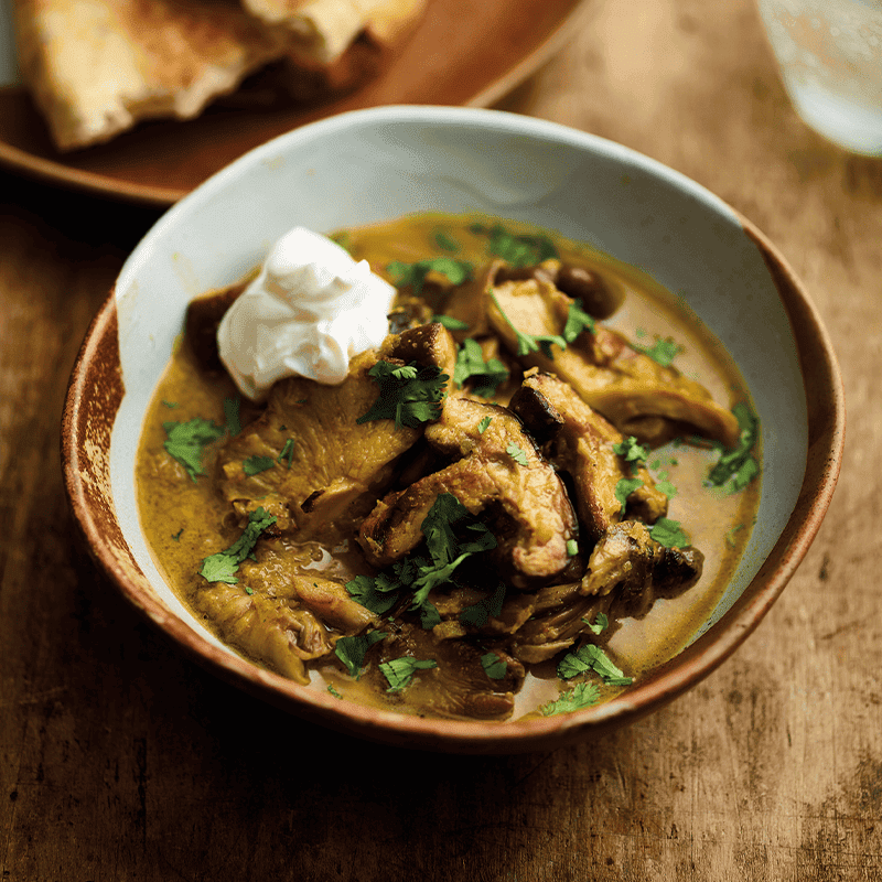 Mixed mushroom curry