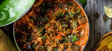 Eggplant and tomato curry