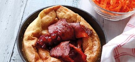 Ofenpfannkuchen mit Putenbacon