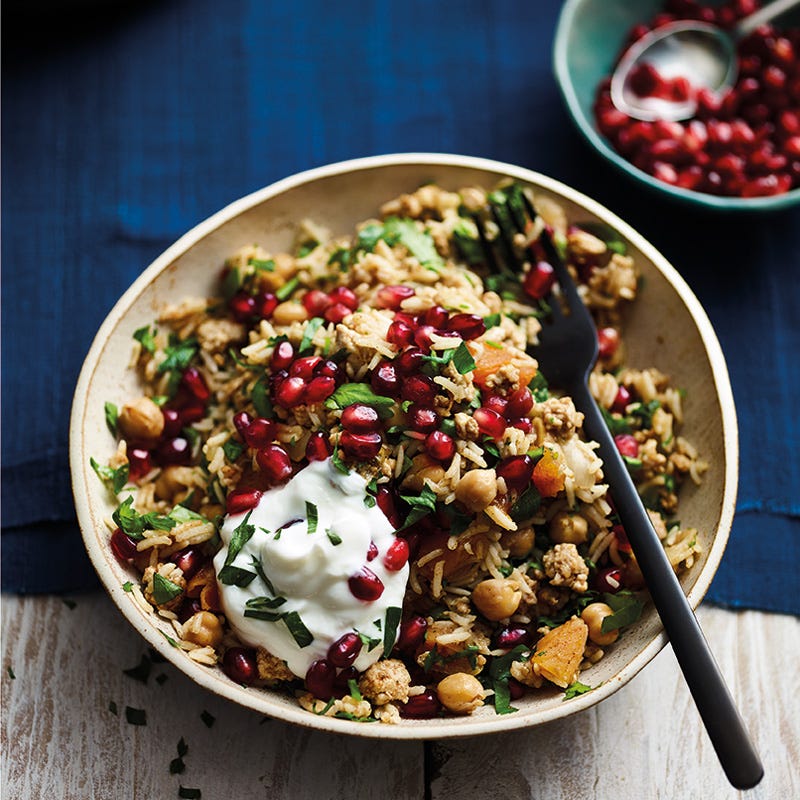 Marokkanische Reispfanne mit Hackfleisch
