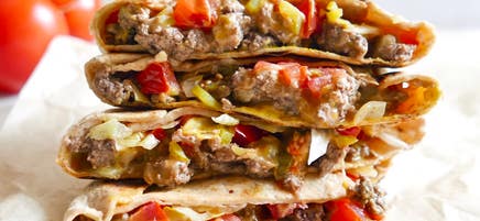 Roulé croustillant au hamburger au fromage